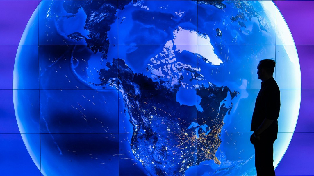 The globe media wall